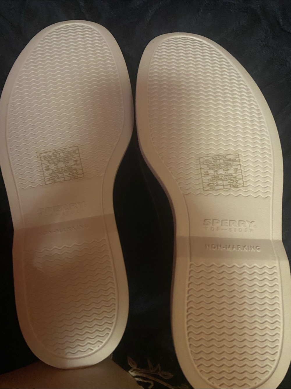 Sperry Navy Slip-On Perforated Quilted Flats - Picture 3 of 4